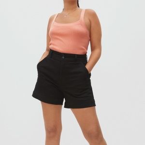 Everlane The Way High Canvas Short Black Size 2